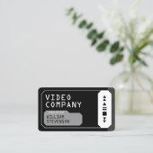 Retro-Stil Benutzeroberfläche schwarze Visitenkart Visitenkarte (Stehend Vorderseite)