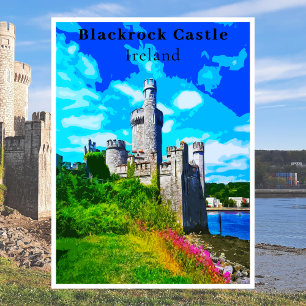Retro-Stil Blackrock Castle, Cork Irland Postkarte