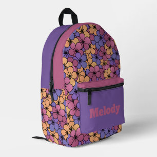 Retro-Stil-Blumen Bedruckter Rucksack