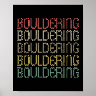 Retro-Stil Bouldering Berge Vintage Wandern Ca Poster