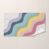 Retro-Stil bunt diagonale Wellen Design Badhandtuch Set (Handtuch)