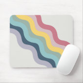 Retro-Stil bunt diagonale Wellen Design Mousepad (Mit Mouse)