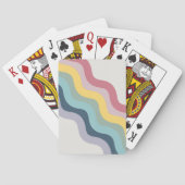 Retro-Stil bunt diagonale Wellen Design Spielkarten (Rückseite)