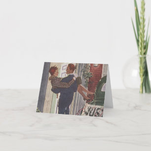 Retro-Stil Dankeskarten Hochzeit Frischvermählte T Dankeskarte