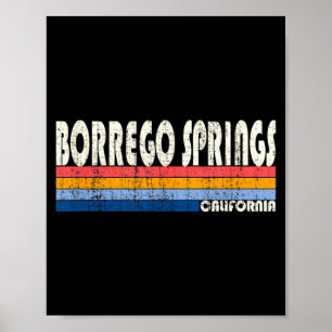 Retro-Stil der 70er 80er Jahre Heimatort von Borre Poster