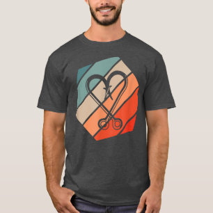 Retro-Stil der Angelhaken Vintag 252  T-Shirt