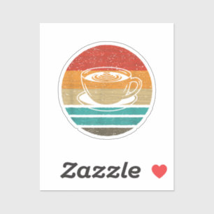 Retro-Stil des Kaffees Vintag Aufkleber