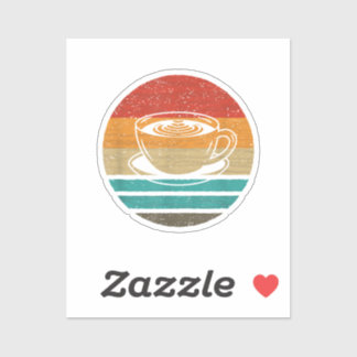 Retro-Stil des Kaffees Vintag Aufkleber