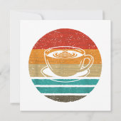Retro-Stil des Kaffees Vintag Einladung (Rückseite)
