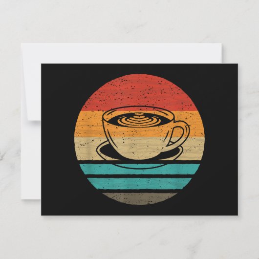 Retro-Stil des Kaffees Vintag Feiertagskarte (Vorderseite)
