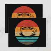 Retro-Stil des Kaffees Vintag Feiertagskarte (Vorne/Hinten)