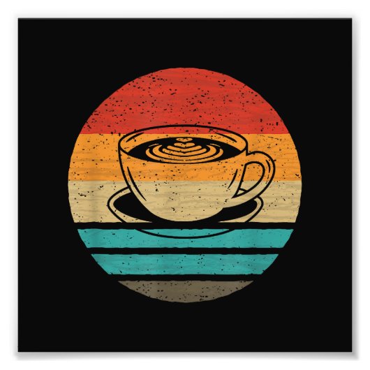 Retro-Stil des Kaffees Vintag Fotodruck (Vorne)