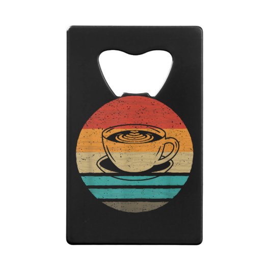 Retro-Stil des Kaffees Vintag Geldbeutel Flaschenöffner (Vorderseite)