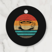 Retro-Stil des Kaffees Vintag Geschenkanhänger (Vorderseite)