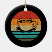 Retro-Stil des Kaffees Vintag Keramik Ornament (Hinten)