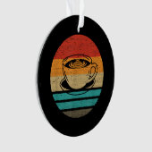 Retro-Stil des Kaffees Vintag Ornament (Vorderseite)