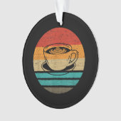 Retro-Stil des Kaffees Vintag Ornament (Vorderseite)