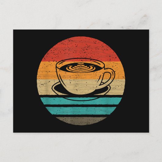 Retro-Stil des Kaffees Vintag Postkarte (Vorderseite)