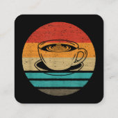 Retro-Stil des Kaffees Vintag Quadratische Visitenkarte (Rückseite)