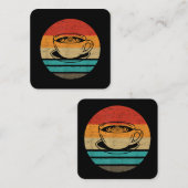 Retro-Stil des Kaffees Vintag Quadratische Visitenkarte (Vorne/Hinten)