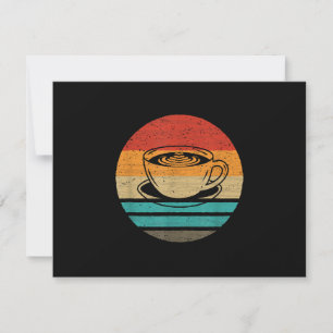 Retro-Stil des Kaffees Vintag RSVP Karte