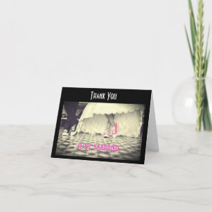 Retro-Stil-Diner-Hochzeitspaar Dankeschön Dankeskarte