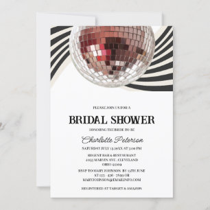 Retro-Stil Disco-Brautjunggesellinnenabschied Einladung