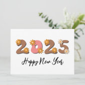 Retro-Stil einfach glückliche neue Jahre Karten 20 (Stehend Vorderseite)