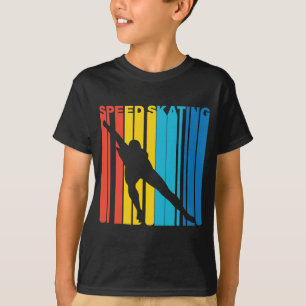 Retro-Stil Eisschnelllauf Eisschnellläufer T-Shirt