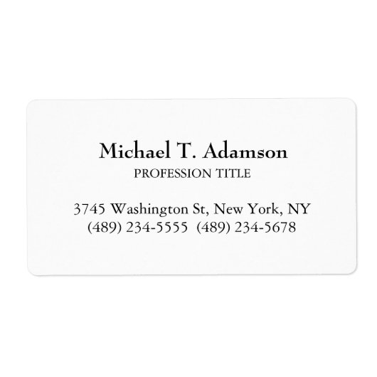 Retro-Stil Elegant Schlicht, einfach und weiß (Vorne)