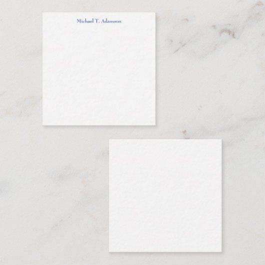 Retro-Stil Elegant Schlicht, einfach und weiß Begleitkarte (Vorne/Hinten)