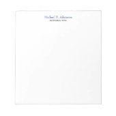 Retro-Stil Elegant Schlicht, einfach und weiß Notizblock (Vorderseite)