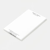 Retro-Stil Elegant Schlicht, einfach und weiß Post-it Klebezettel (angewinkelt)