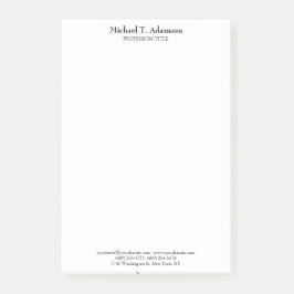 Retro-Stil Elegant Schlicht, einfach und weiß Post-it Klebezettel