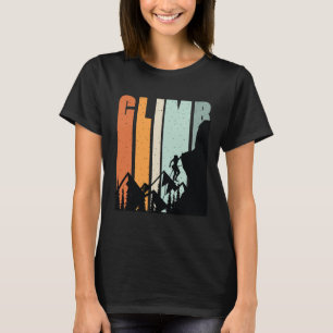 Retro Stil Felsenklettern Retro Bouldering Kletter T-Shirt