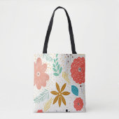Retro Stil Frühlingsblumen Tasche (Vorderseite)