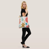 Retro Stil Frühlingsblumen Tasche (Am Model)