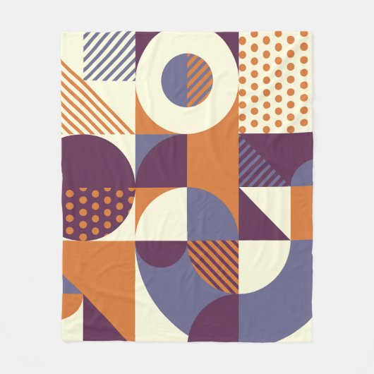 Retro-Stil geometrisches Musterdesign Fleecedecke (Vorderseite)