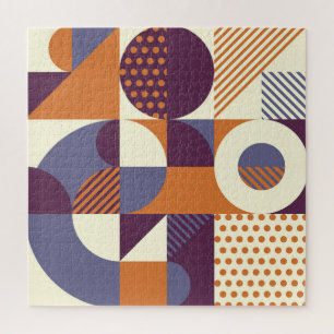 Retro-Stil geometrisches Musterdesign Puzzle