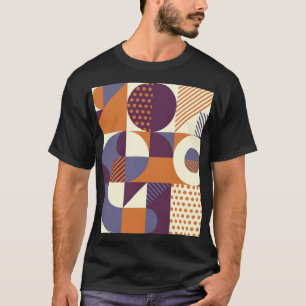 Retro-Stil geometrisches Musterdesign T-Shirt