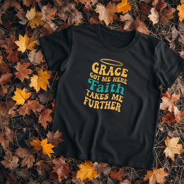 Retro-Stil Grace und Faith-Design T-Shirt