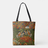 Retro-Stil grüner Teppich Exotische Vögel Tasche (Rückseite)