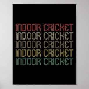 Retro-Stil-Hallencricket Poster