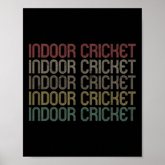 Retro-Stil-Hallencricket Poster (Vorne)