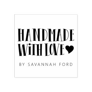 Retro-Stil Handmade mit Liebe Gummistempel
