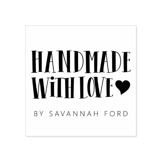 Retro-Stil Handmade mit Liebe Gummistempel (Prägung)