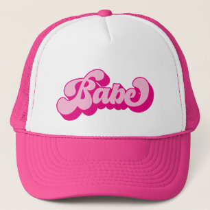 Retro-Stil Heißrosa Babe Junggesellinnenabschied Truckerkappe