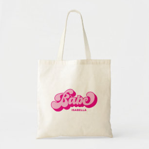 Retro-Stil Hot Pink Babe Brautjungfer Personalisie Tragetasche