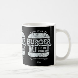 Retro-Stil: Ich glaube an die Burger-Diät Kaffeetasse