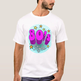 Retro-Stil im 80er, helle Neonfarben T-Shirt